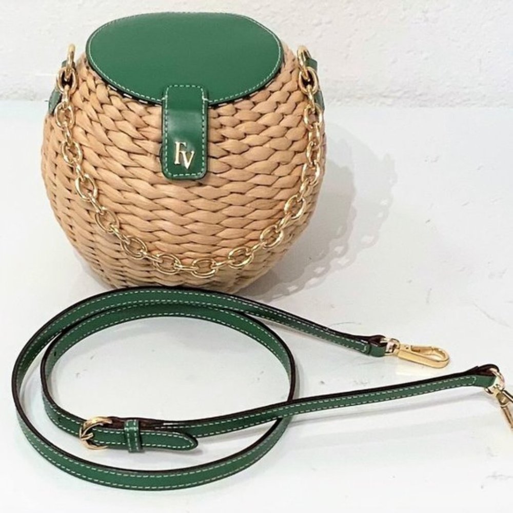 Frances Valentine Honeypot Basket Crossbody Green